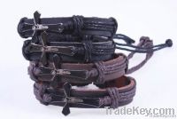handmade jewelry punk leather bracelet bangle