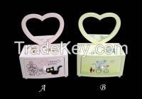 hotselling cartoon jewelry box, printing wooden jewelry case, promotional jewelry collection box