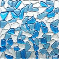 Irregular crystal glass mosaic tile for swimming pool and spa