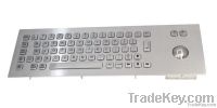 IP65 waterproof kiosk metal keybaord with optical trackball