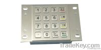 12 keys IP65 class atm /kiosk metal numeric keypad