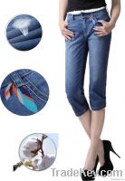 Latest OEM lady sexy capri pants---leggings factory-2013 fashion denim