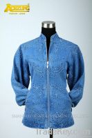 Acezung embroidery denim jeans jackets for ladies K2537-AJ
