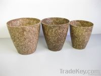 Recyclable fiber seeding pots