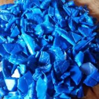 Recycled HDPE Blue Drum Scraps/Flakes