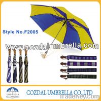 auto open 2 fold umbrella, fold golf umbrella