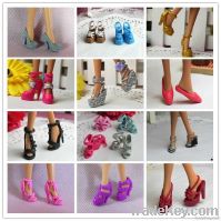 wholesale doll toy high heel shoes, doll boots, flat doll shoes