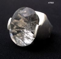 Rutilate quartz Silver Ring