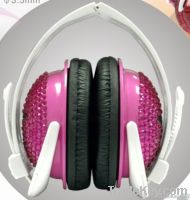 hot sale faoldable Fashionable Diamond headphones for computer