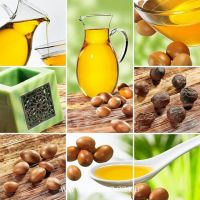 Argan Oil , rhassoul clay, essential oils , herbs, peanut oil 