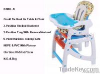 china baby high chair of multi-function type