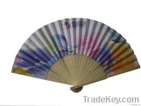 Japanese style bamboo paper fan