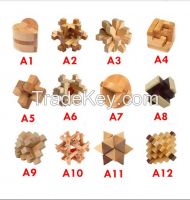 3D Puzzle Classic Wood Wooden Logic Brain Teaser Puzzles Lock Model Kit 