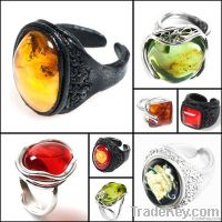 Unique amber rings