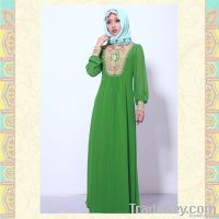 2013 new design embroidered knitted kaftan dresses islamic