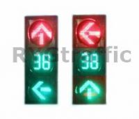 400mm RYG LED traffic lights with countdown timer