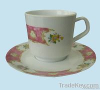 rose decal printing melamine cup&saucer