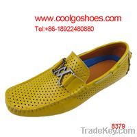 China manufacturer boat loafer with cracked leather