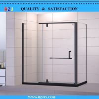 Black finished stainless steel shower glass ZSS-F1231