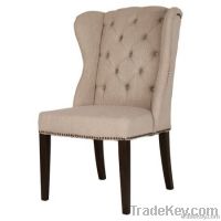 Bright-Home Welch Linen Tufted Nailhead Dining Chair