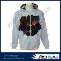 Fashion blue hoodies with fully sublimation for men