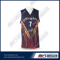Digital print sublimation reversible basketball jersey