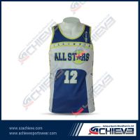 High quality sublimation basketball uniform for player