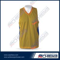 costum printed sports wear basketball jersey
