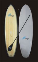 Wooden veneer surfboard