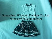 2014 new arrivel cotton girls two pieces clothing set puffy dresses for girls &amp;amp; white shirt