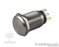 19mm SPST stainless steel point type Pushbutton Switch without LED