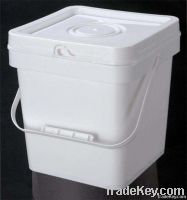 10L Injection plastic bucket / pail with handle