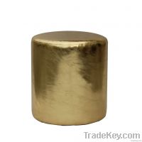 Round Ottoman with Golden PU!Promotion Stool!!