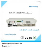 optical modem16 E1  with 4 port LAN port PDH fiber optical multiplexer