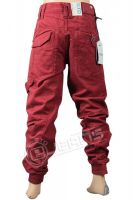 ETO Jeans Boys Designer Red Cuffed Chinos EB344