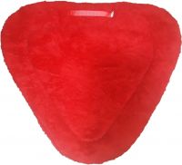 Genuine imported material bareback fur saddle pad Red 1 to 2 inch HD foam filling