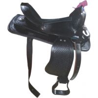 Genuine imported Leather western saddle black with steel fitting , size 12,13,14,15,16,17,18
