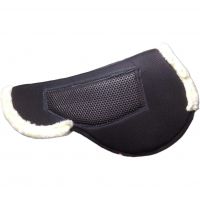 Genuine imported neoprene and mink bareback saddle pad black 1 to 2 inch HD foam filling