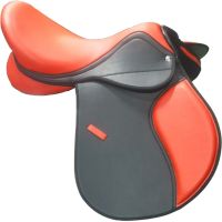 Genuine imported synthetic status horse Orange seat saddle with rust proof fitting 