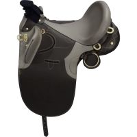 Genuine imported leather Australian stock saddle grey seat with rust proof fittings