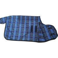 Turnout waterproof winter pony horse check Blue with rust proof fittings 150-300g filling