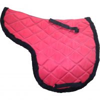 Genuine imported quality fur horse jumping red saddle pad 