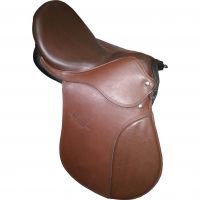 Genuine imported leather show GP saddle Brown with rust proof fitting 