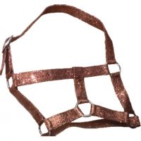 Genuine Glitter horse halter Brown , size pony,cob,full