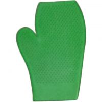 Genuine Imported quality rubber Grooming Green Gloves for horse 