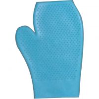 Genuine Imported quality rubber Grooming blue Gloves for horse 