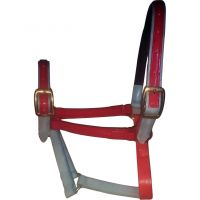 Genuine imported PVC horse halter Red and white , size pony,cob,full