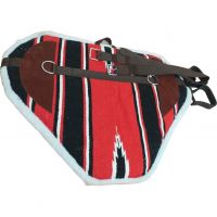 Genuine imported Acrylic bareback saddle pad Red with white mink 1 to 2 inch HD foam filling