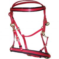 Genuine imported PVC horse Arabian bridle Red with rust proof Brass fittings