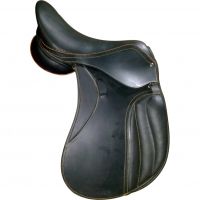 Genuine imported Leather Spanish horse saddle Black with rust proof Steel fitting 